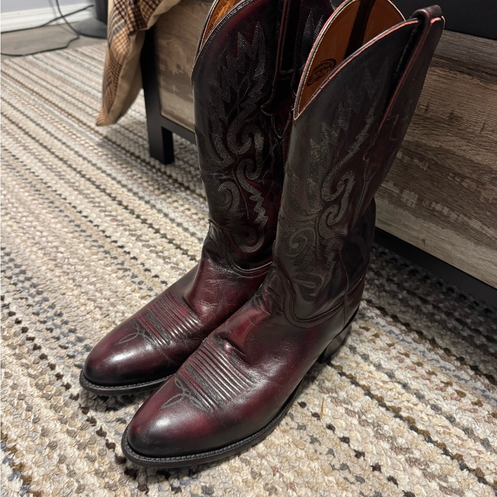 Lucchese Men's Western Boots - Black Cherry